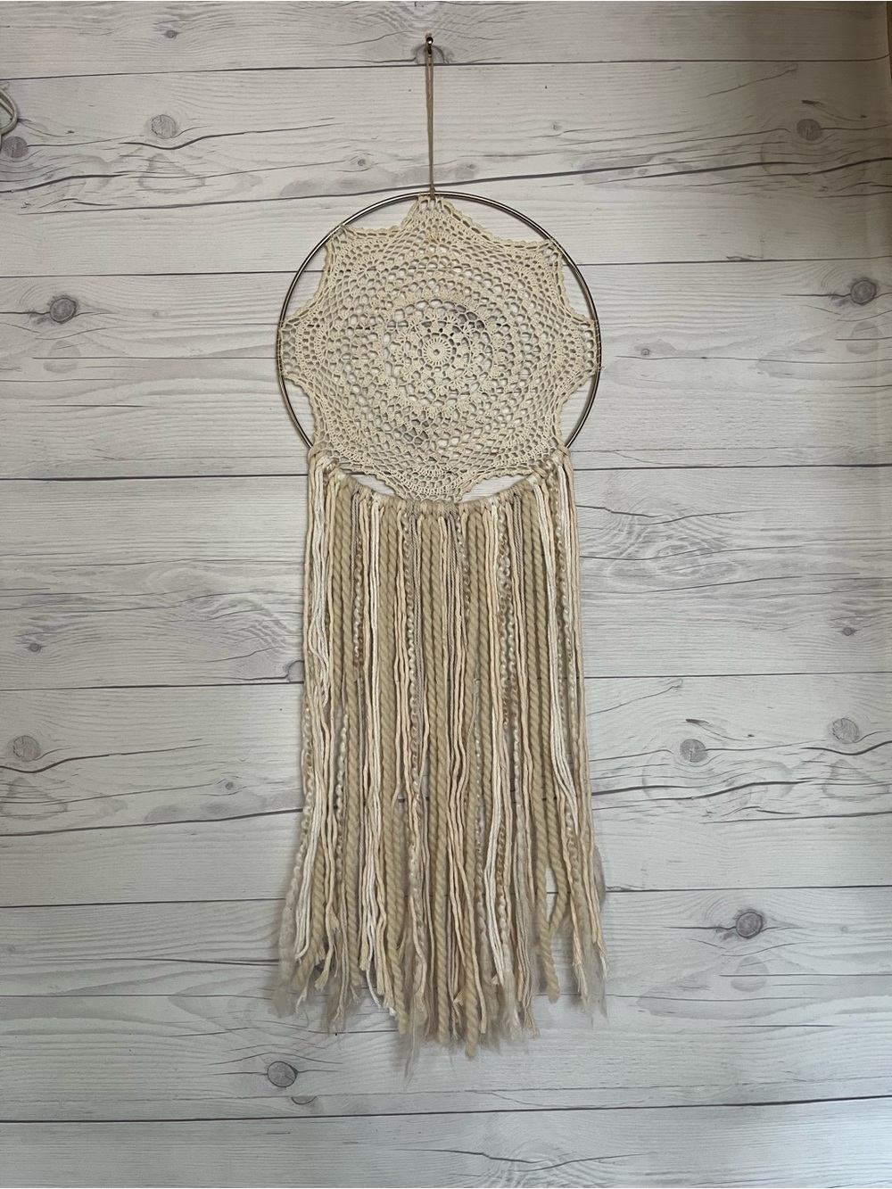 Doily Dreamcatcher Wall Hanging Boho Handmade